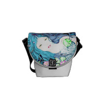 Blue Mermaid Courier Bags