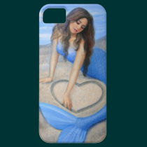 Blue Mermaid 's Heart Fantasy Art iPhone 5 Case casemate cases