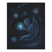 Blue Mermaid Universe Poster posters