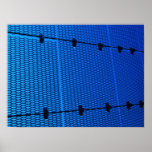 Blue Mesh Print