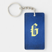 Blue Metal Key Chain G Acrylic Keychains