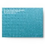 Blue metal shiny sparkling sequins envelope