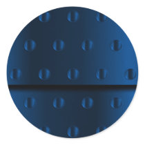 Blue Metal Round Stickers