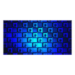 Blue Metallic Background Picture Card