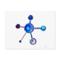 Blue Metallic lecule Postcard
