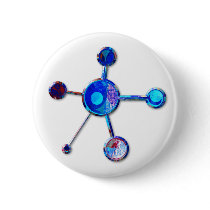 Blue Metallic Molecule Pin