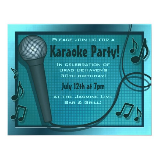148+ Karaoke Birthday Invitations, Karaoke Birthday Announcements ...