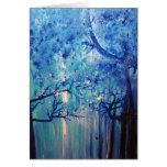 BLUE MISTY WOODS GREETING CARD