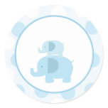 Blue Mod Elephant Envelope Seals / Toppers 20 Sticker