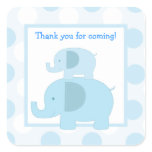 Blue Mod Elephants Square Envelope Seals 20 Sticker