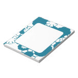 Blue Mod Flowers Notepad