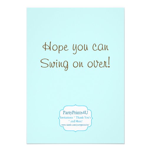 Blue Mod Monkey Boys Birthday Party Invite