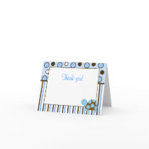 Blue Mod Turtle Trendy Blue dot Note Cards