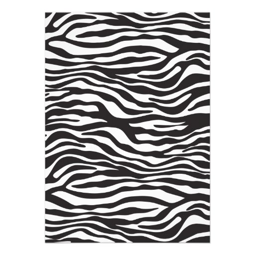 Blue Mod Zebra Print Baby Shower Invitations