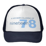 Blue modern classic age / birth year hat