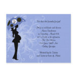 Blue Modern Mom with Umbrella Post Card