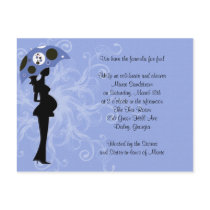 Blue Modern Mom with Umbrella postcards
