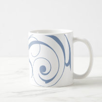 Blue Modern Swirl Mug