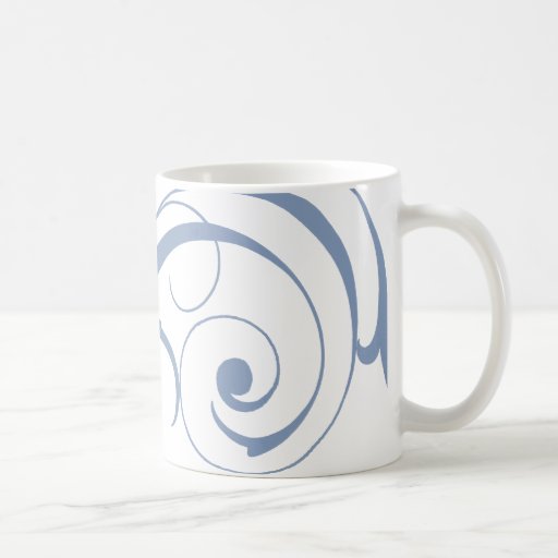Blue Modern Swirl Mug