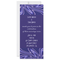 blue modern  wedding invitations