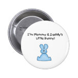 Blue Mommy and Daddy's Little Bunny T-shirts Buttons
