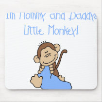 Blue Mommy and Daddy's Monkey mousepads
