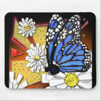 blue monarch mousepads