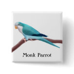 Blue Monk Parrot Pin