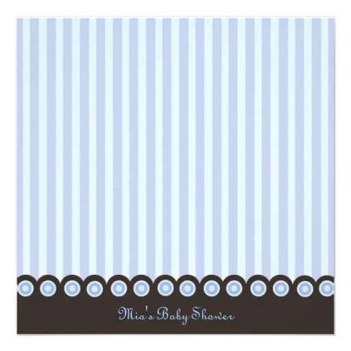 Blue Monkey Design Baby Shower Invitation