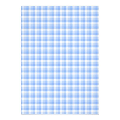 Blue Monogram Check Pattern. Custom Letter. Announcement