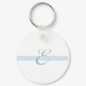 Blue Monogram E keychains