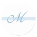 Blue Monogram M stickers by weddingsareus Blue Monogram M stickers