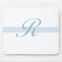 Blue Monogram R mousepads by weddingsareus Blue Monogram R mousepads