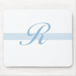 Blue Monogram R mousepads