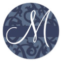 Blue Monogram Sticker