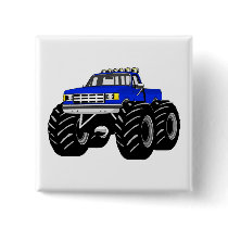 BLUE MONSTER TRUCK BUTTON
