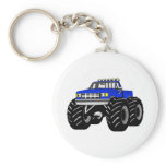 BLUE MONSTER TRUCK KEYCHAIN