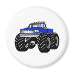 BLUE MONSTER TRUCK MAGNET