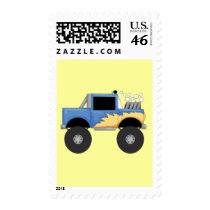 Blue Monster Truck Tshirts and Gifts Stamp