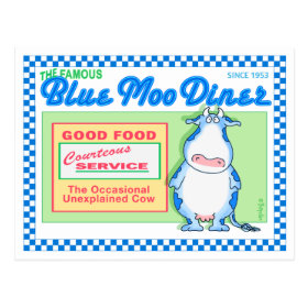 BLUE MOO DINER by Boynton Postcard