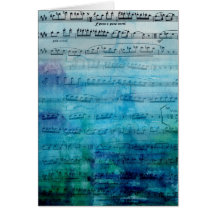Blue Mood Music Card