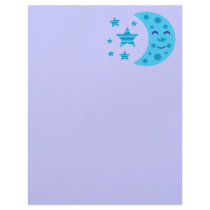 Blue Moon and Striped Stars Letterhead Design