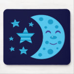 Blue Moon and Striped Stars Mousepad