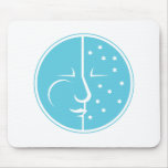 Blue Moon and the Stars Mouse Pad