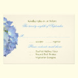 Blue Moon & Art Hydrangea Wedding RSVP Menu Cards invitations