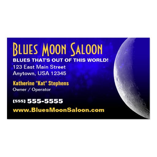 Blue Moon Business Card (front side)