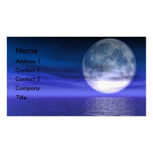 Blue Moon Business Card Templates (front side)