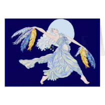 Blue Moon Dancer Greeting Card