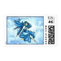 Blue Moon Fairy Art Print Postage