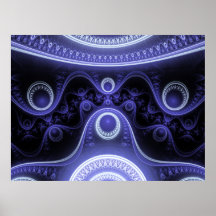 Blue Moon Fractal Posters